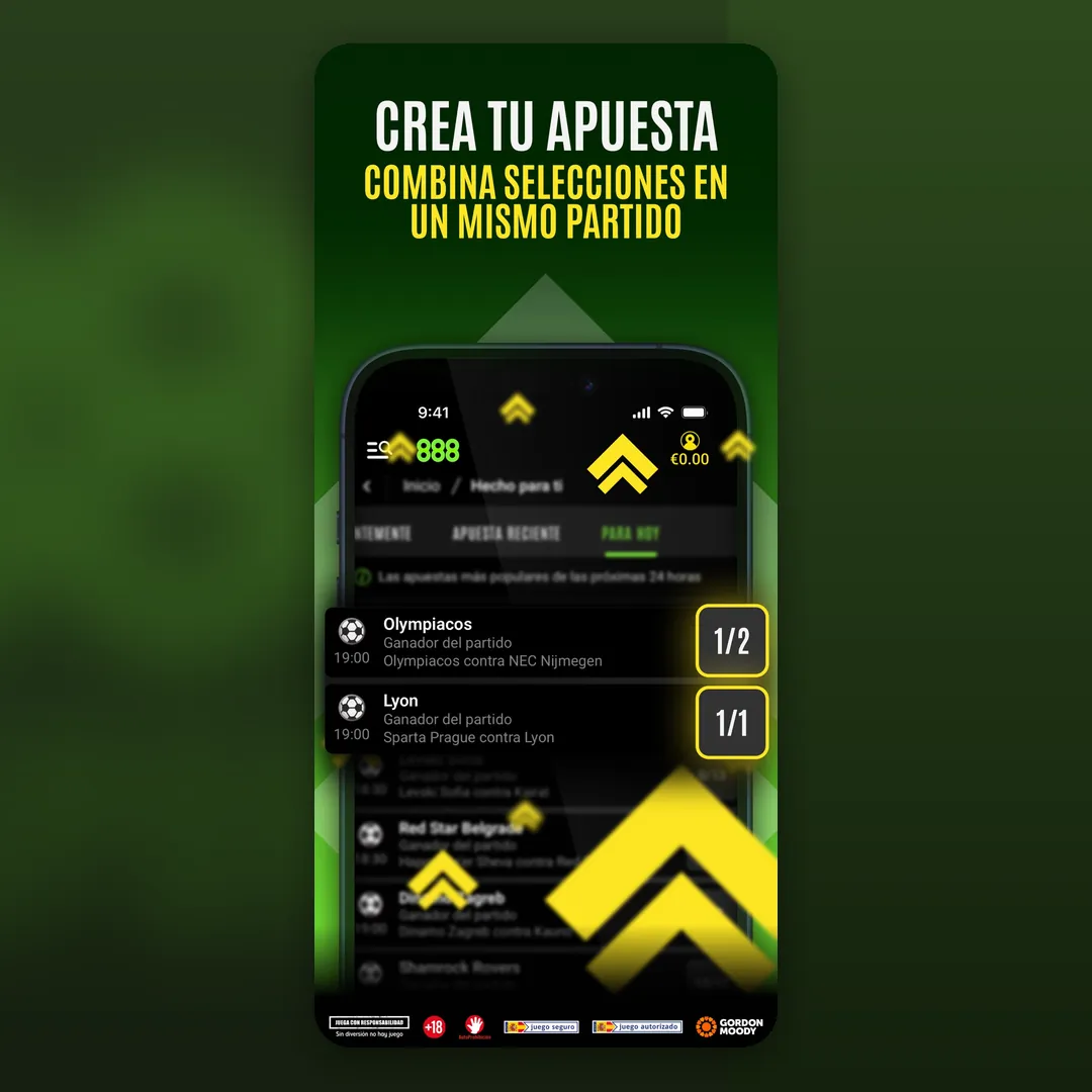 Captura oficial de la app de 888sport en la App Store española